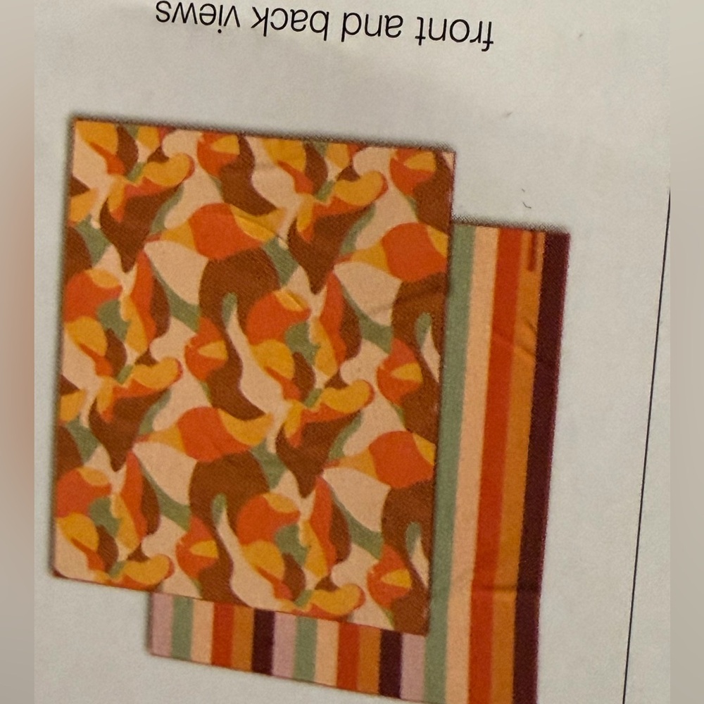 Retro Abstract Orange & Brown Reversible Throw